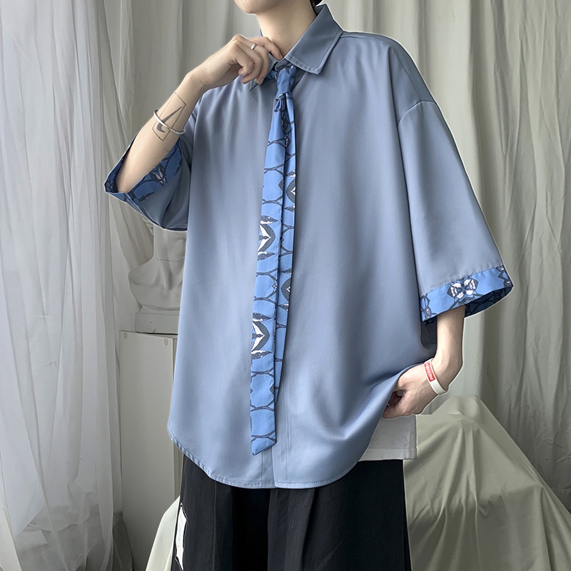 Áo Sơ Mi Tay Lửng Dáng Rộng Thoáng Khí Thời Trang Mùa Hè Hàn Quốc 2022