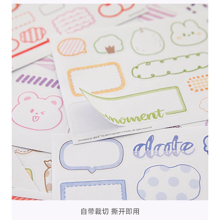Sticker, khung viết chữ trang trí album ảnh DIY