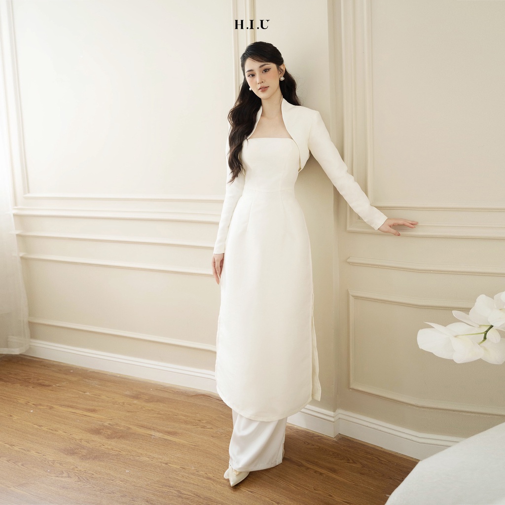 Set áo dài nữ Orchid Thiết kế cổ công nương sang trọng H.I.U Fashion , chất liệu cao cấp 2 dáng tay HIU design | BigBuy360 - bigbuy360.vn
