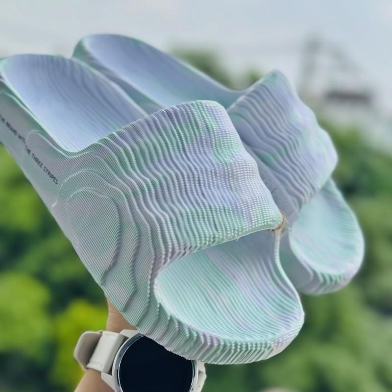 Dép ADILETTE 22  Box hãng + form rộng, chọn giảm 1 sz♥️ DAS đúc nguyên khối quai ngang thể thao nam nữ màu mint loang