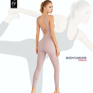 Liền Mạch Bộ Yoga Nữ Không Tay Tập Gym Quần Áo Dây Đeo Sau Cross Yoga Bộ Có Đệm Thể Thao Quần Rompers Thể Thao Jumpsuit