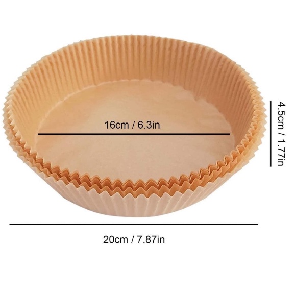 Set 50 Miếng Giấy Lót Nồi Chiên Hình Khuôn Bánh - Giảm Thiểu Tối Đa Dầu Mỡ Bám Vào Nồi Chiên