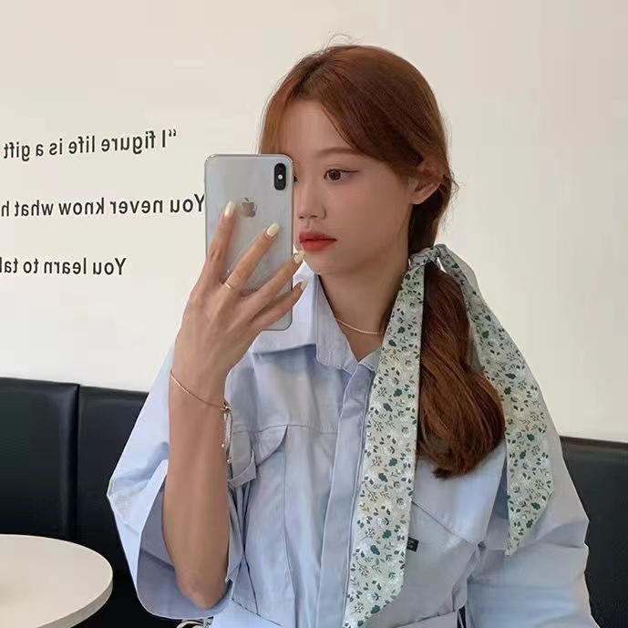 Khăn Choàng Cổ Đa Năng 100x6cm In Họa Tiết Trái Cây Xinh Xắn Cho Nữ