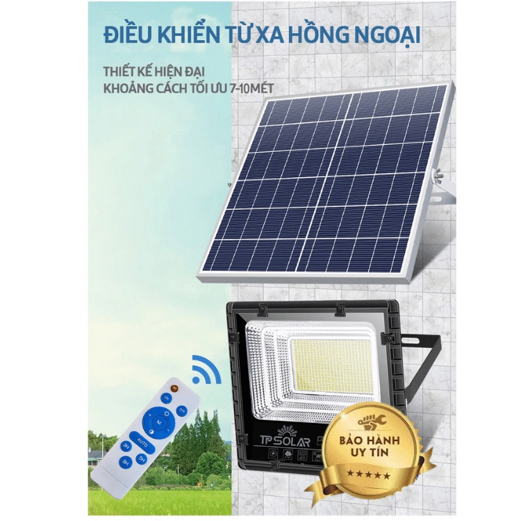 Đèn Pha Led Năng Lượng Mặt Trời TP Solar Công Suất 60W TP-K60 Chống Nước IP67, Bảo Hành 3 Năm