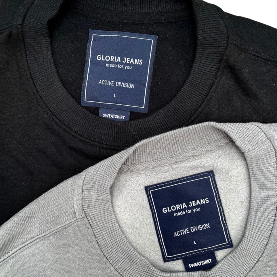 Áo nỉ GL hiệu Nga Basic Sweater_màu đen