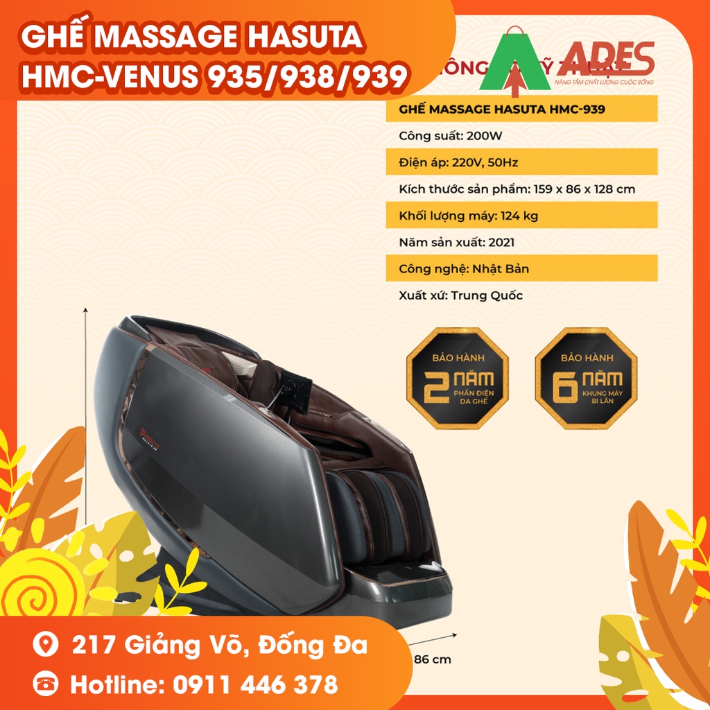 Ghế Massage cao cấp Hasuta HMC-935, HMC-938, HMC-939 Venus