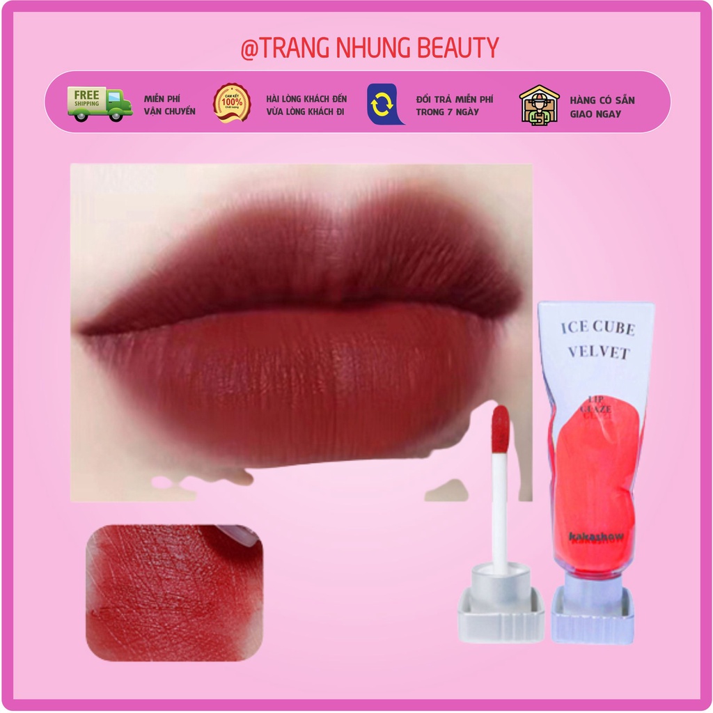 Son Kem Lì Dạng Tuýp Trong Suốt MAFFICK Ice Cube Velvet Lip Glaze