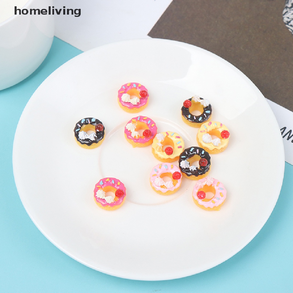 Set 5 / 10 Mô Hình Bánh Donut DIY Cho Nhà Búp Bê