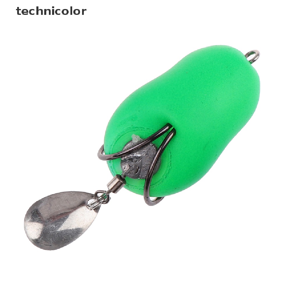 Mồi Giả Nhử Cá Hình Ếch Bằng Nhựa Mềm Màu Đen Kèm Móc Câu