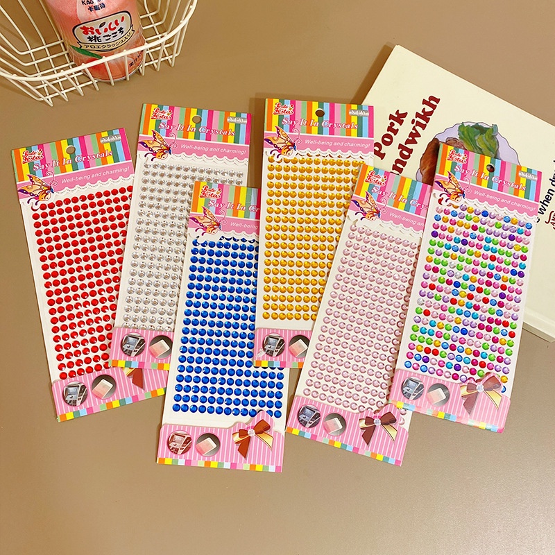 Bộ 280 Miếng Dán Acrylic Đính Kim Cương Pha Lê Lấp Lánh Trang Trí Phần Thưởng Cho Bé Gái