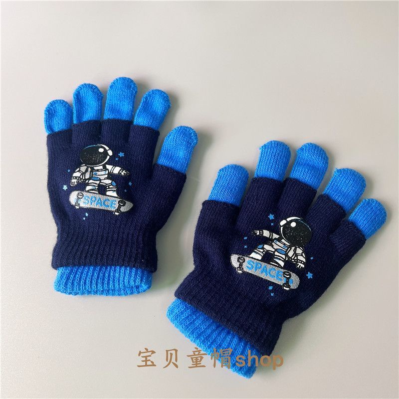 Găng Tay Năm Ngón Giữ Ấm Mùa Đông Dễ Thương Cho Bé