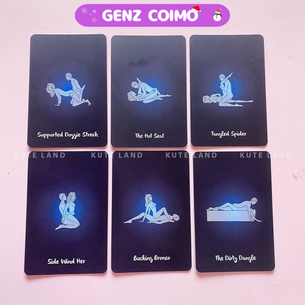 Bộ bài tình yêu Hot Night dành cho cặp đôi có 10 kiểu hôn và 6 kiểu yêu giúp hâm nóng tình yêu COIMO