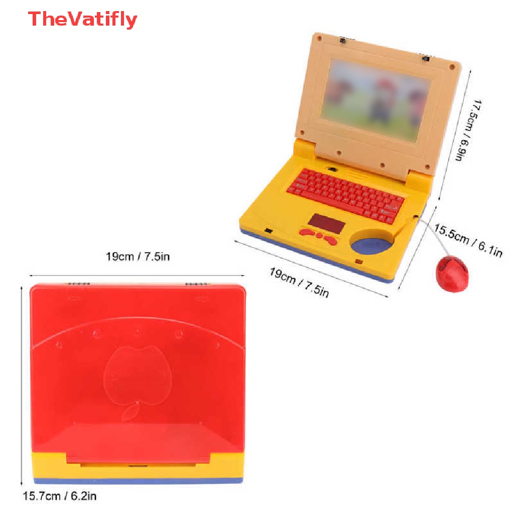 [Thevalifly] Laptop Đồ Chơi Giáo Dục Nhận Thức Có Đèn LED Và Nhạc Cho Trẻ Em HOT