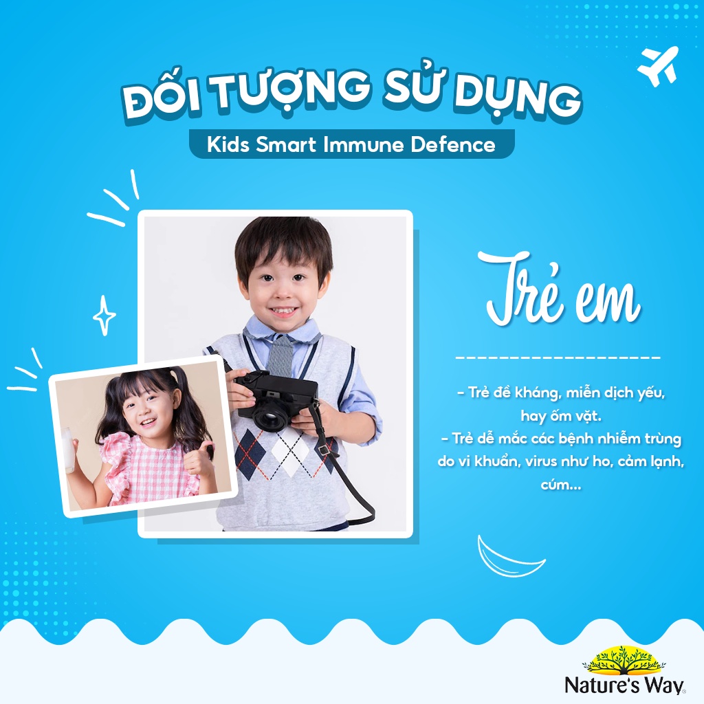 Viên Nhai Cho Bé Nature’s Way Kids Smart Immune Defence Chewables Tăng Cường Miễn Dịch Và Sức Đề Kháng 50 Viên