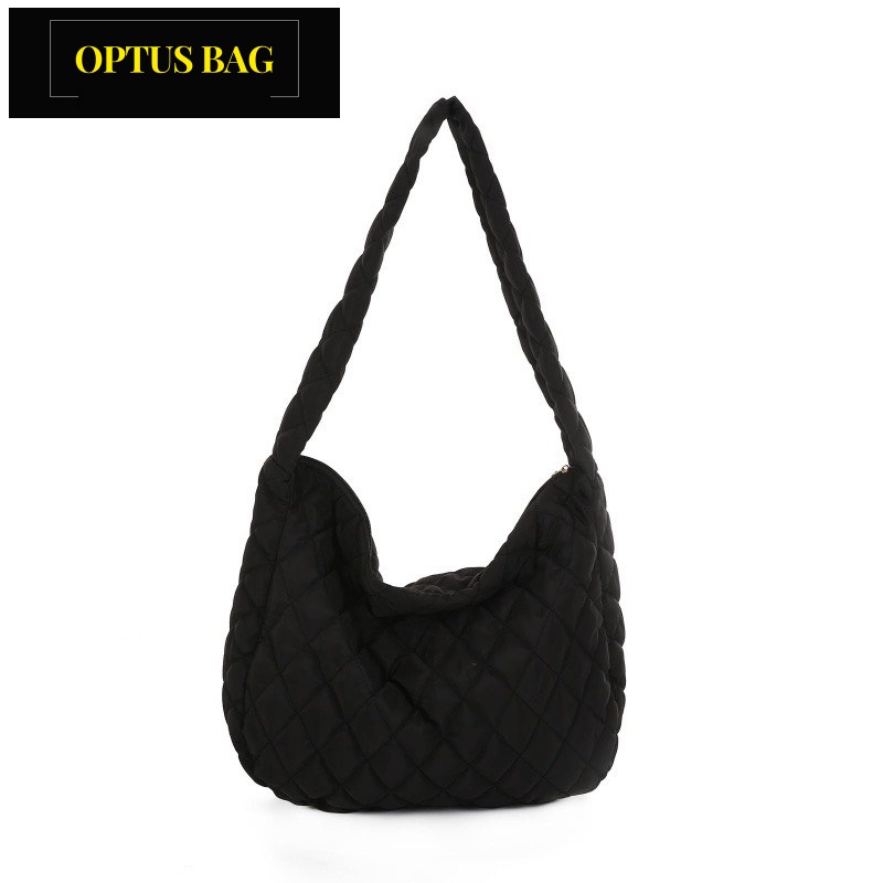 Túi Tote Đeo Dưới Cánh Tay Optusbag Bằng Cotton Họa Tiết Kẻ Sọc Nhiều Màu Sắc Thời Trang Mùa Đông Cho Nữ