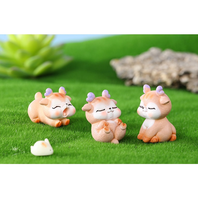 Mô hình hươu con dễ thương trang trí sen đá, terrarium