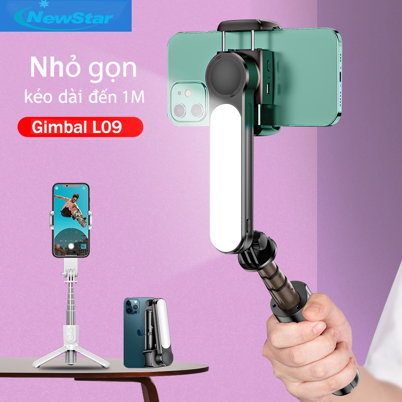 Gậy chụp ảnh chống rung gimbal điện thoại L09/L08, Gymbal điện thoại quay video chống rung chính hãng, Bảo hành 2 năm