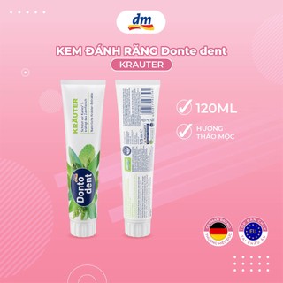 Kem đánh răng DONTODENT thảo mộc thiên nhiên 125ml chứa thành phần thảo mộc châu Âu - hàng nhập khẩu Đức