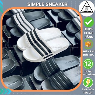 Dép Adidas Shower Chính Hãng 🔴SIMPLE SNEAKER🔴 Adidas Adilette Shower White Black Dép Quai Ngang Chống Nước AQ1701-GZ1013