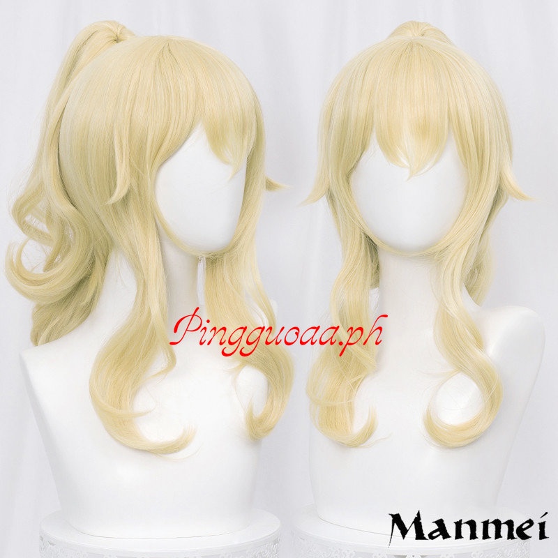 Bộ Tóc Giả Bằng Sợi Tổng Hợp 40cm Màu Vàng Cosplay Nhân Vật Anime