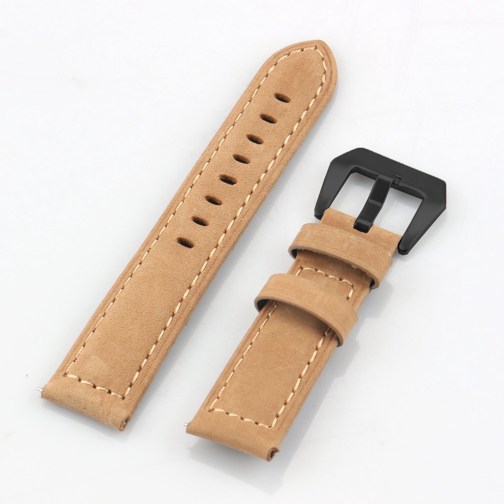 Dây Đeo Bằng Da Có Khóa Kim Loại 20mm Cho Đồng Hồ Thông Minh Samsung Galaxy Watch 5 Pro / Watch 4 40mm 44mm / Active 2