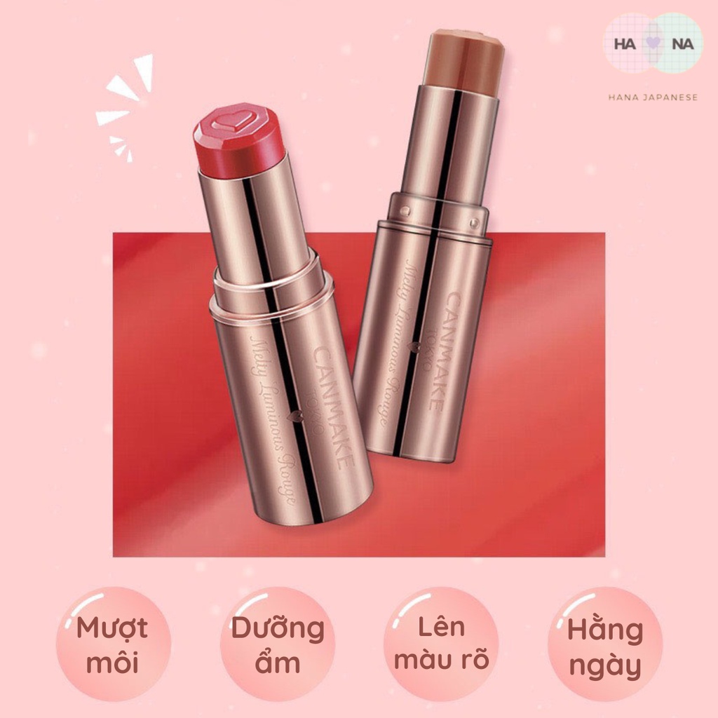 Son dưỡng môi có màu CANMAKE Melty Luminous Rouge 04 05 06 T04 chuẩn bill