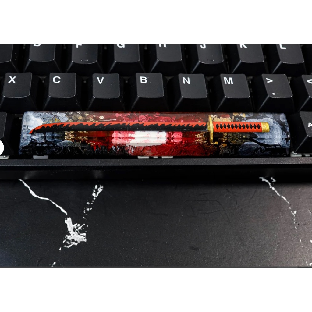 Thanh spacebar katana siêu đẹp, nút bàn phím độc đáo phù hợp cho bàn phím cơ tiêu chuẩn