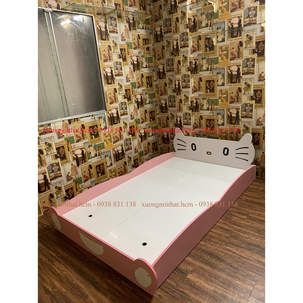 * ảnh thật* giường cho bé 1m2x2m, 3 màu đỏ - vàng - xanh #xuongnoithat.hcm