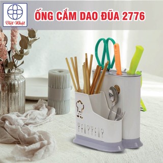 Ống Cắm Đũa Thìa Có Móc Treo Kèm Khay Cắm Dao Kéo Nhựa Việt Nhật