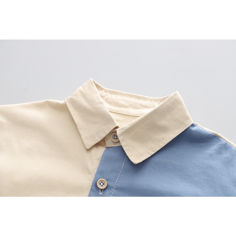 Bộ Áo Sơ Mi Tay Dài + Quần Denim Phong Cách Hàn Quốc Thời Trang Mới Cho Bé Trai Gái Kích Thước 80-120cm