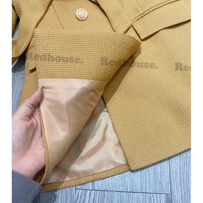 Áo blazer xốp kèm đai