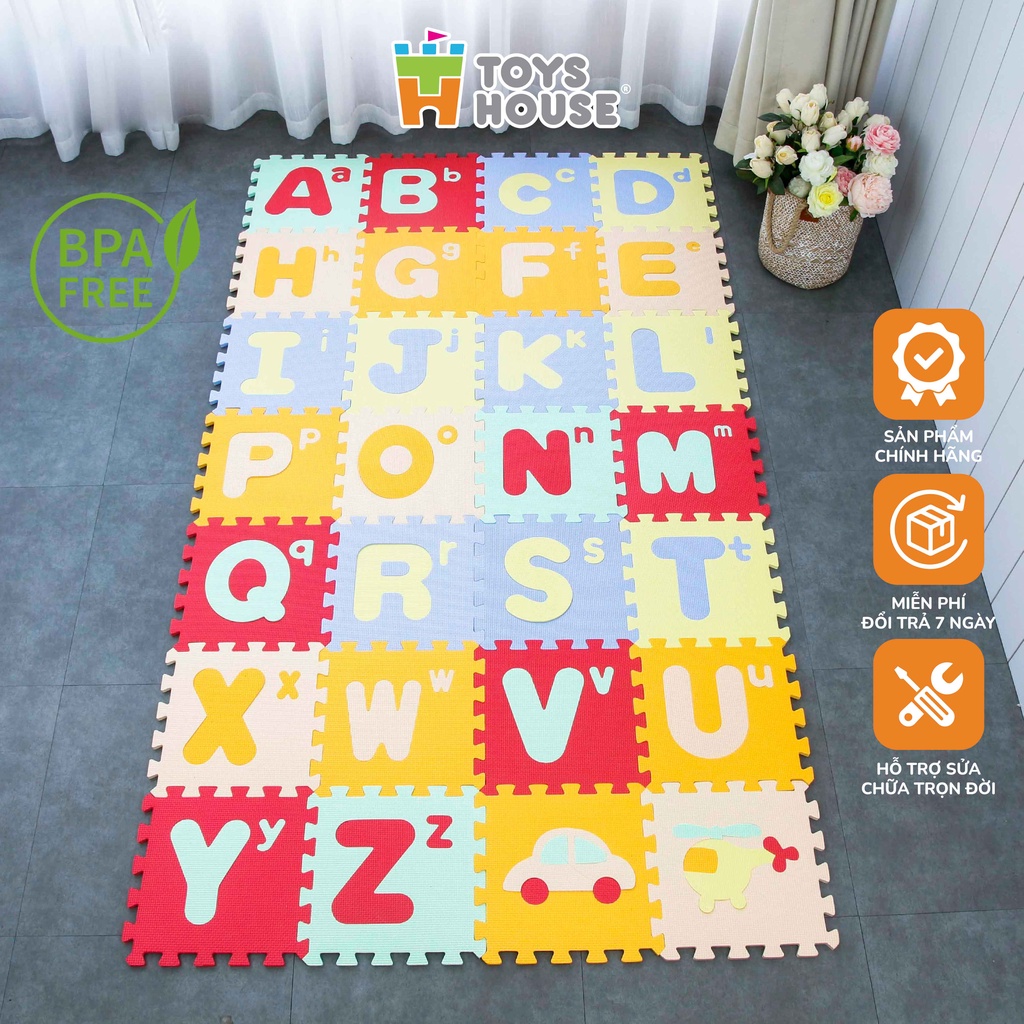 Thảm xốp trải sàn cho bé - loại dày - không mùi chất lượng Châu Âu EU71 16 / 28 miếng ghép Toyshouse