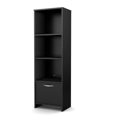STEP ONE, Kệ kệ để đồ 4 tầng kèm hộc tủ kéo SHE_078, 50x35x140cm, kệ gỗ tủ gỗ Scandi Home