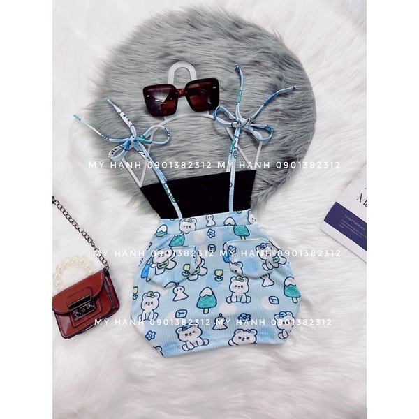 SET ÁO ỐNG + YẾM VÁY GAU DAU CHO BÉ