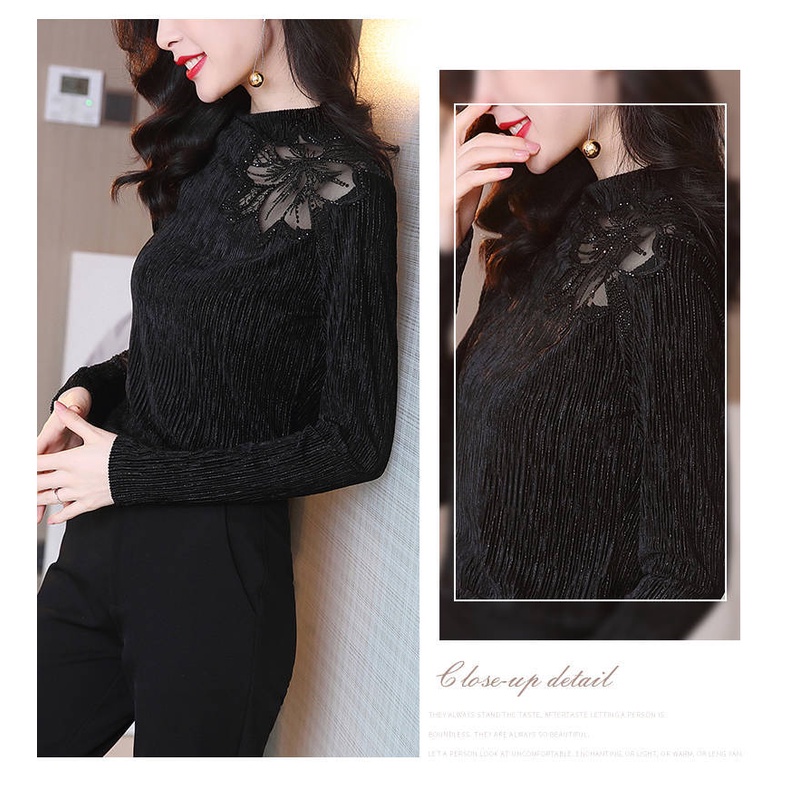 Áo Thun Cao Cổ Dài Tay Phong Cách Thu Đông Mới 2022