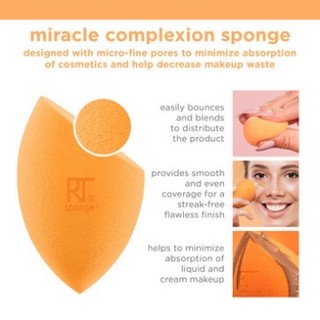 Mút Tán Kem Nền Real Techniques MIRACLE COMPLEXION SPONGE Màu Cam