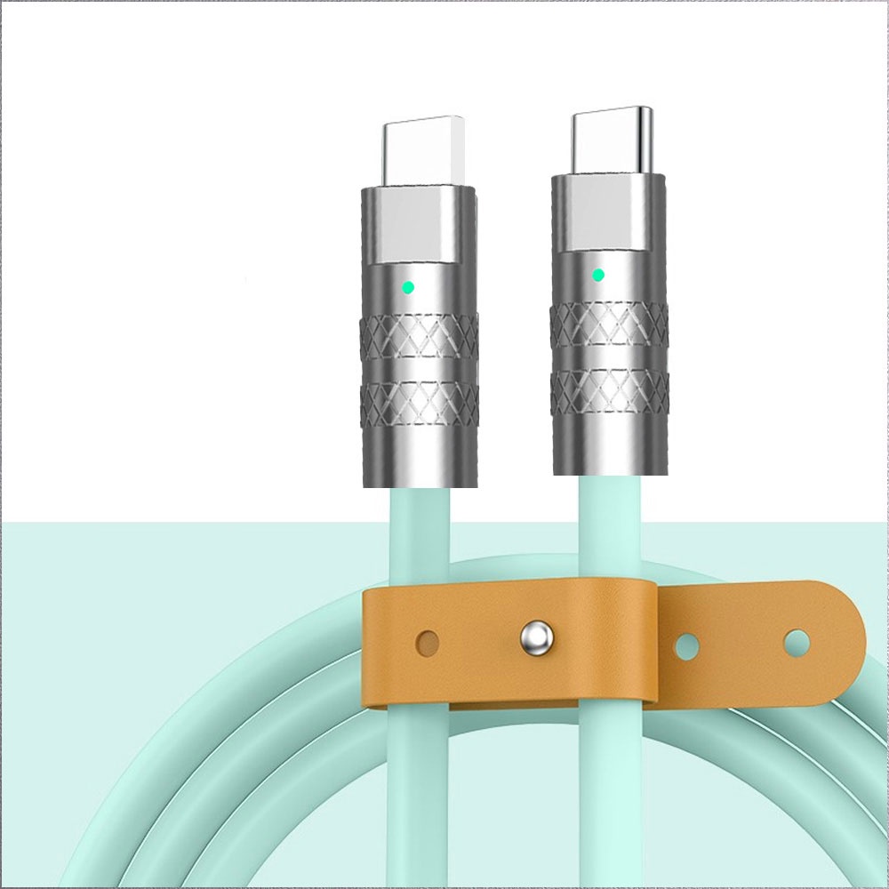 1 Cáp Sạc Nhanh / Truyền Dữ Liệu Giao Diện Type-C 120W 6A Bằng Hợp Kim Nhôm Và Silicone