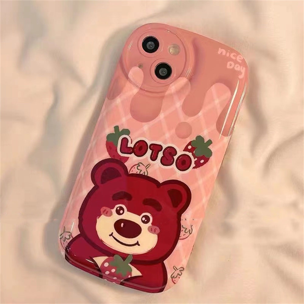 Ốp Điện Thoại TPU Mềm Chống Sốc Hình Gấu Ăn Kem Cho IPhone 14 Pro Max 11 7Plus 13 12 11 Pro Max X XS XR
