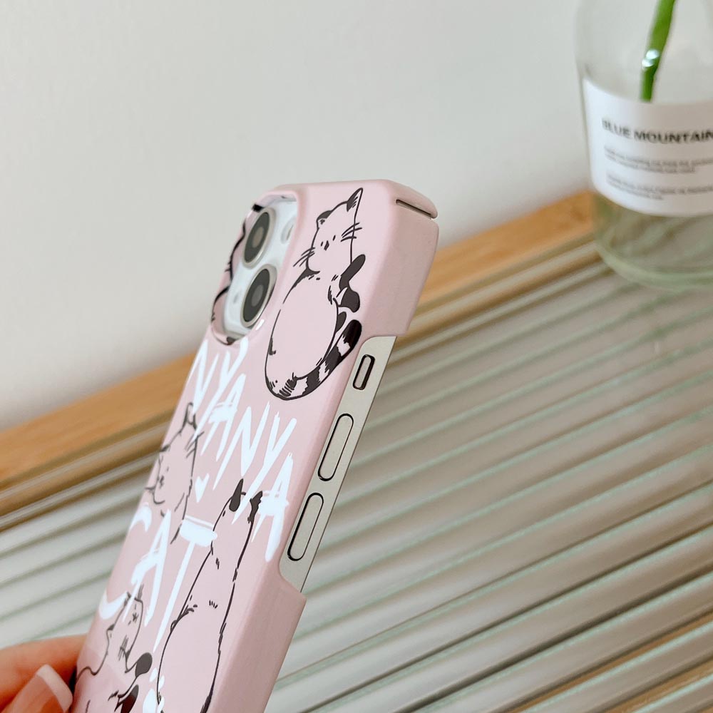 Ốp Điện Thoại Cứng Hình Mèo Cho iPhone X Xs Xr Xsmax 11 11ProMax 12 12Pro 12ProMax 13 13Pro 13ProMax 14 14Pro 14Plus 14ProMax