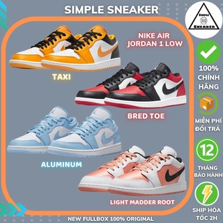 Giày Jordan 1 Low Nữ Chính Hãng 🔴SIMPLE SNEAKER🔴 Nike Air Jordan 1 Cổ Thấp Hồng -Vàng-Xanh [DC0774-141 - 553560-701 ]