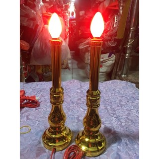 Bộ 2 đèn cầy bóng ớt , Đèn thờ, đèn ông địa, đèn ông táo