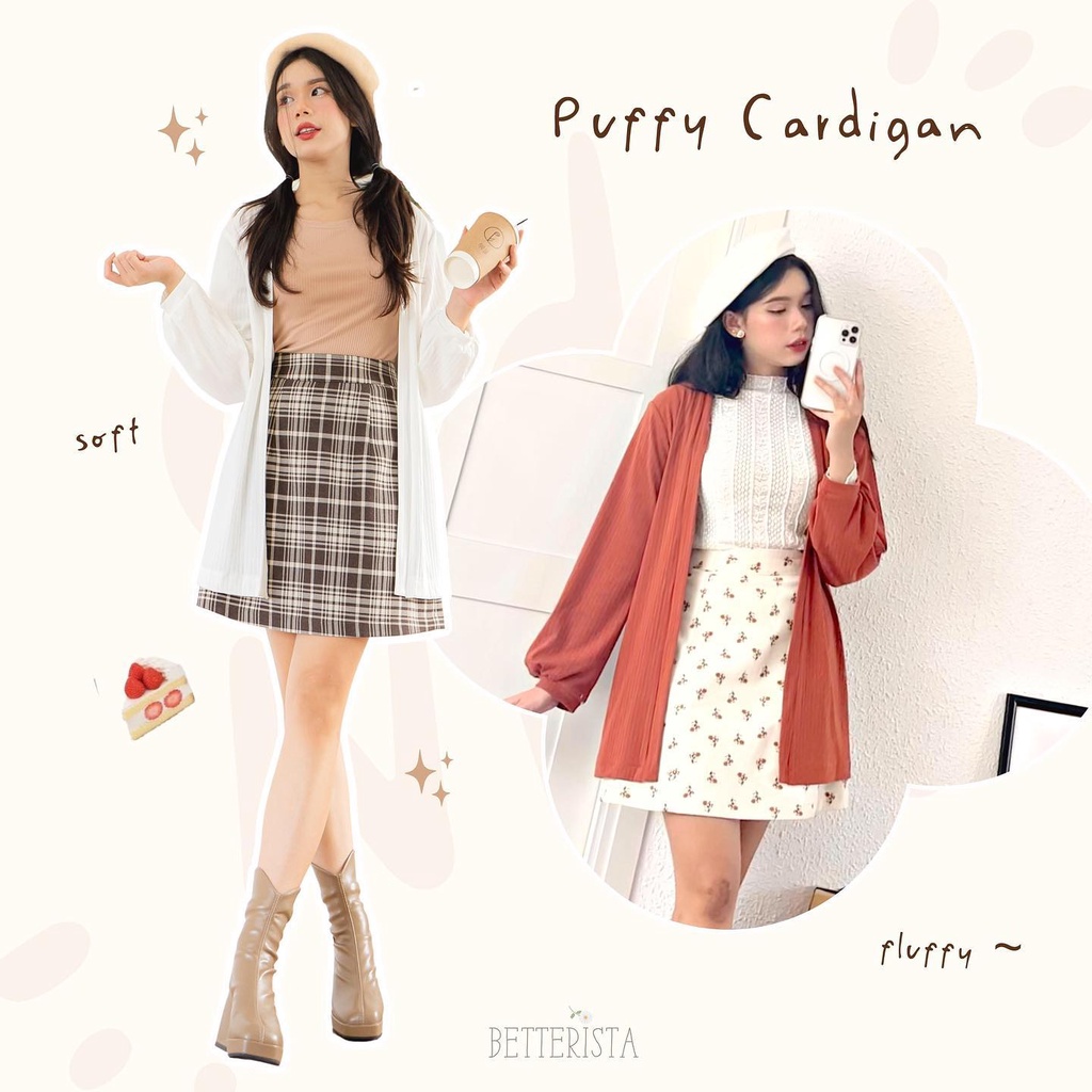 Cardigan tay bồng - Puffy