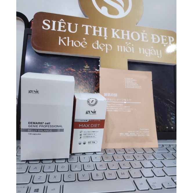 Combo giảm câm siêu mạnh MAX DIET và GENIE dermar 87cell- dành cho cơ địa lờn thuốc khó giảm