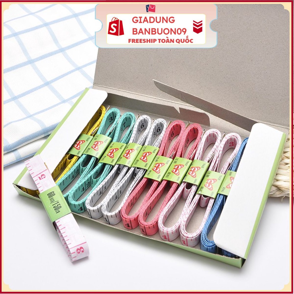 Thước dây 1,5m nhiều màu bền đẹp đo quần áo chiều cao, vòng eo T2 #thuocday