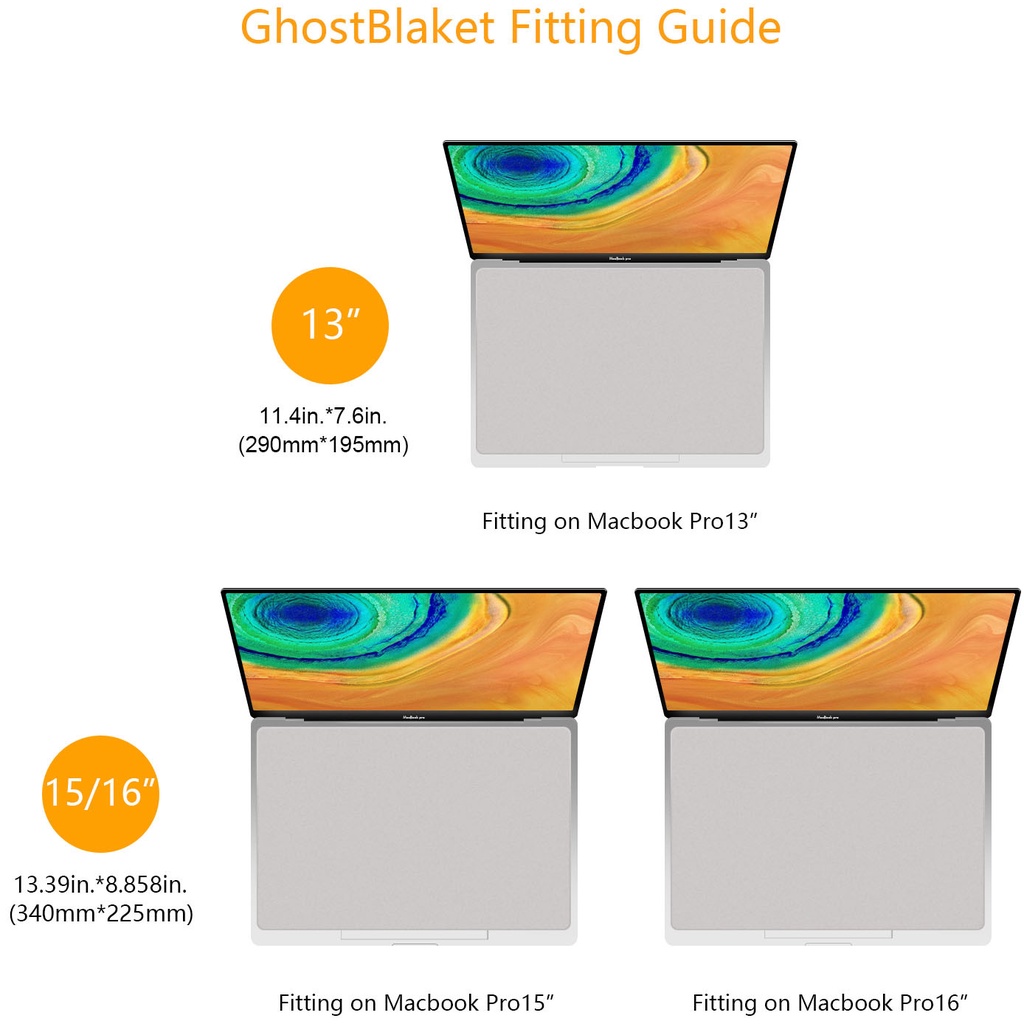 Tấm vải lót bàn phím, lau màn hình dành cho laptop chống bụi 13-15 inch tiện lợi Macbook Pro / Air