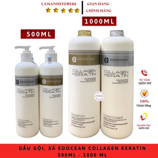 Dầu Gội EDEDOCEAN keratin kiềm dầu siêu phục hồi mềm mượt chống rụng tóc size: 500ml - 1000ml