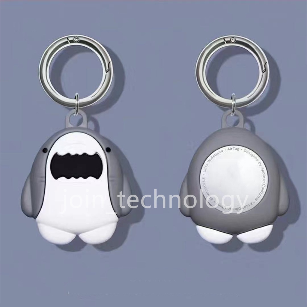 Ốp lưng PVC airtag chống thất lạc hình hoạt hình dễ thương cho iPhone