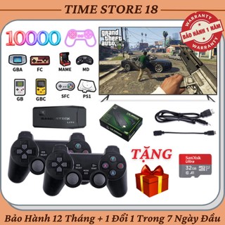 Máy chơi game cầm tay 4 nút hdmi stick 4k 10000 trò