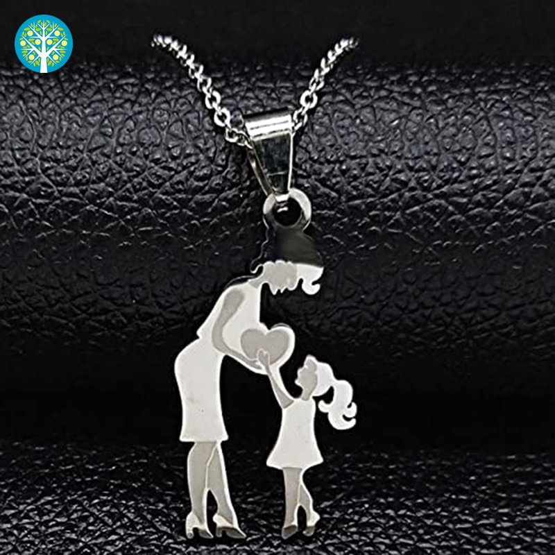 Vòng cổ Thép Không Gỉ Màu Sắc Xinh Xắn Dành Cho Mẹ Và Con Gái