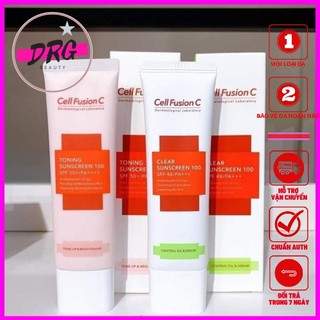 Kem chống nắng Cell Fusion C đủ màu Đỏ Xanh Hồng 10ml 50ml dành cho mọi loại da
